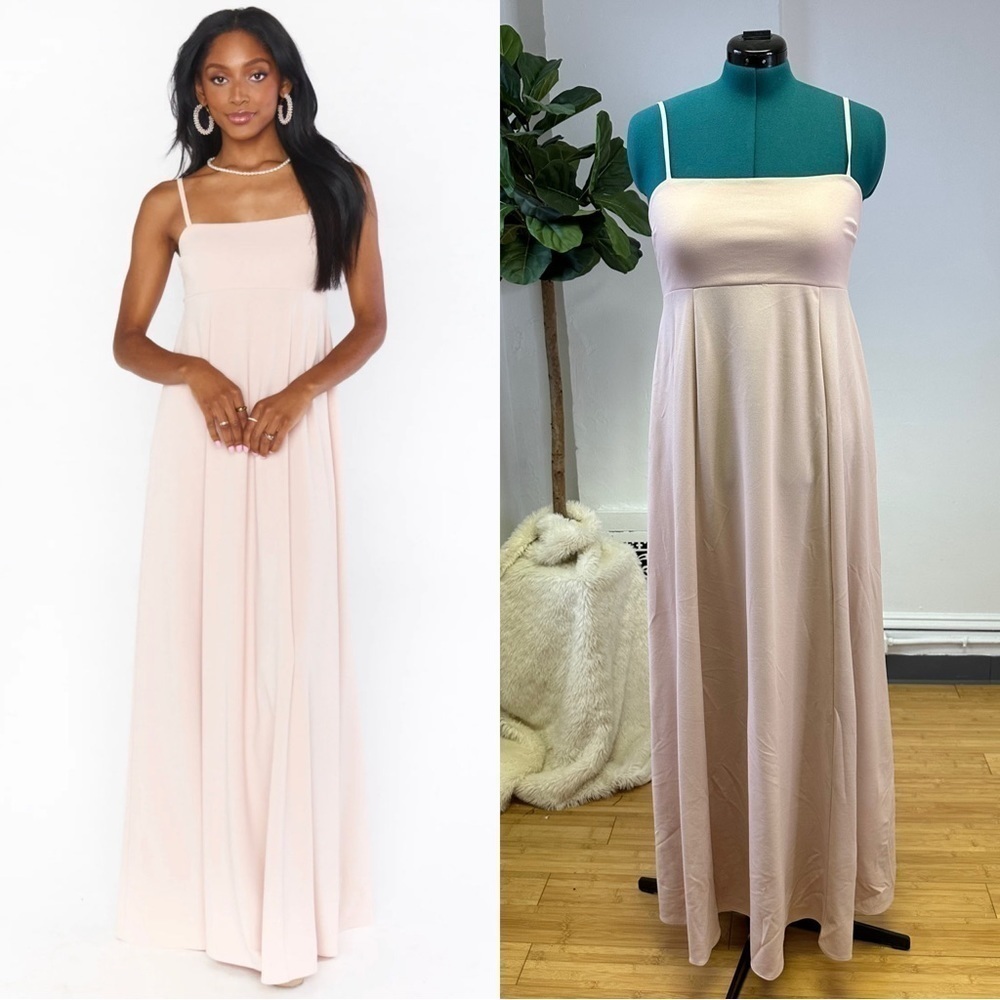 Show Me Your Mumu Madrid Maxi Dress Dusty Blush Stretch Size XL
